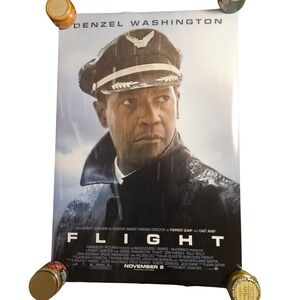 Flight 2012 Promo Movie Poster 27x40 Denzel Washington Kelly Reilly Don‎ Cheadle
